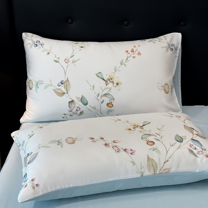 91家纺网 家纺一手货源 找家纺 慕晨 2025新款莱赛尔天丝数码印花四件套莱赛尔夏被四件套天丝夏凉被直播热款夏被被子被芯 阡陌