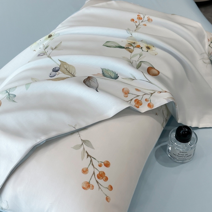 91家纺网 家纺一手货源 找家纺 慕晨 2025新款莱赛尔天丝数码印花四件套莱赛尔夏被四件套天丝夏凉被直播热款夏被被子被芯 阡陌