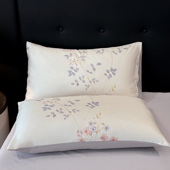 91家纺网 家纺一手货源 找家纺 慕晨 2025新款莱赛尔天丝数码印花四件套莱赛尔夏被四件套天丝夏凉被直播热款夏被被子被芯 星逸