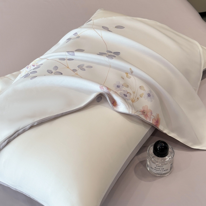 91家纺网 家纺一手货源 找家纺 慕晨 2025新款莱赛尔天丝数码印花四件套莱赛尔夏被四件套天丝夏凉被直播热款夏被被子被芯 星逸