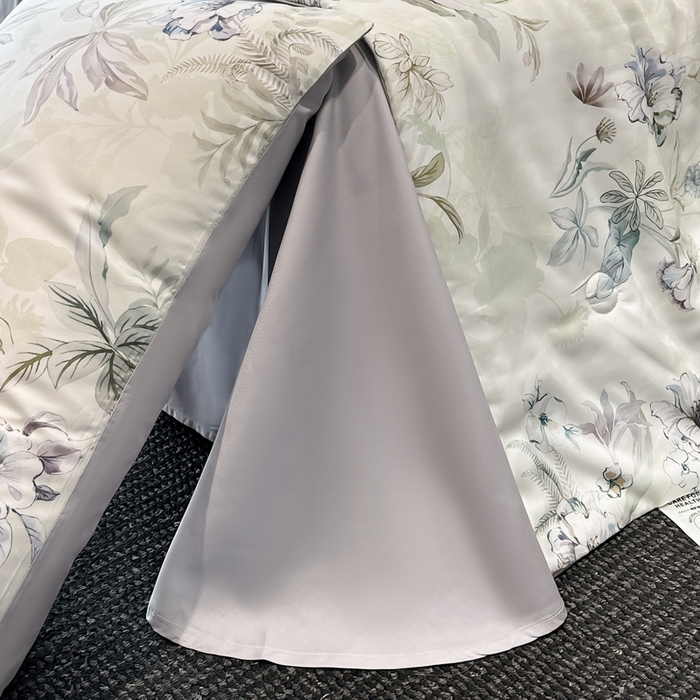 91家纺网 家纺一手货源 找家纺 慕晨 2025新款莱赛尔天丝数码印花四件套莱赛尔夏被四件套天丝夏凉被直播热款夏被被子被芯 寻光 浅绿