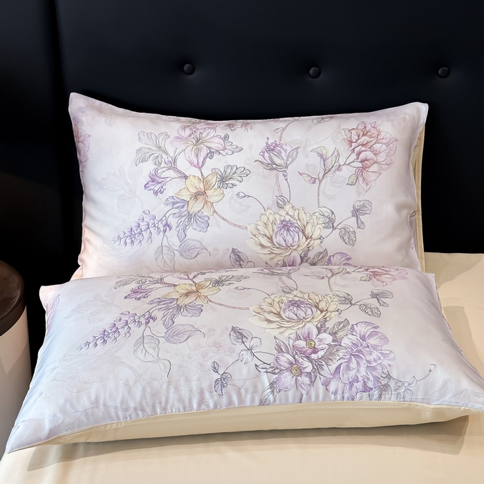 91家纺网 家纺一手货源 找家纺 慕晨 2025新款莱赛尔天丝数码印花四件套莱赛尔夏被四件套天丝夏凉被直播热款夏被被子被芯 韵眠 玉