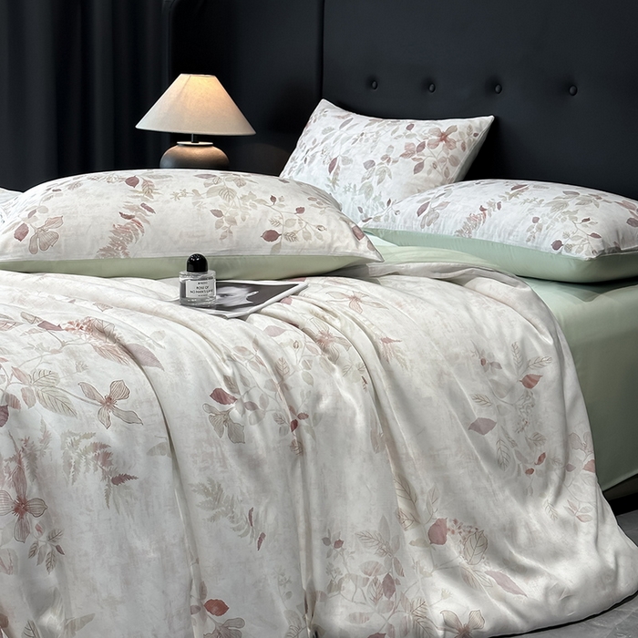 91家纺网 家纺一手货源 找家纺 （总）慕晨 2025新款莱赛尔天丝数码印花四件套莱赛尔夏被四件套天丝夏凉被直播热款四件套