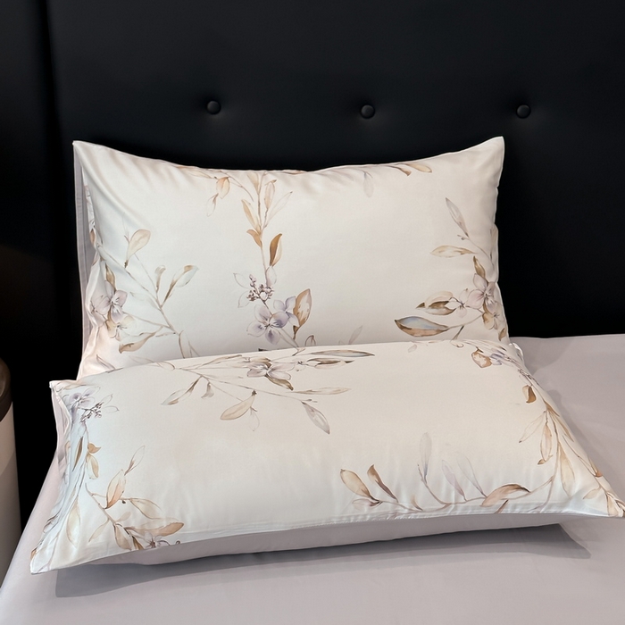 91家纺网 家纺一手货源 找家纺 慕晨 2025新款莱赛尔天丝数码印花四件套莱赛尔夏被四件套天丝夏凉被直播热款夏被被子被芯 枝雅