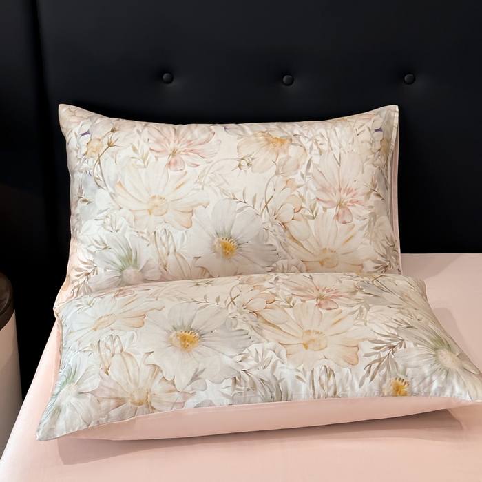 91家纺网 家纺一手货源 找家纺 慕晨 2025新款莱赛尔天丝数码印花四件套莱赛尔夏被四件套天丝夏凉被直播热款夏被被子被芯 芷韵 玉