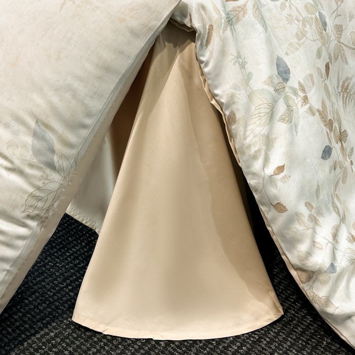 91家纺网 家纺一手货源 找家纺 慕晨 2025新款莱赛尔天丝数码印花四件套莱赛尔夏被四件套天丝夏凉被直播热款四件套 藏幽 香槟