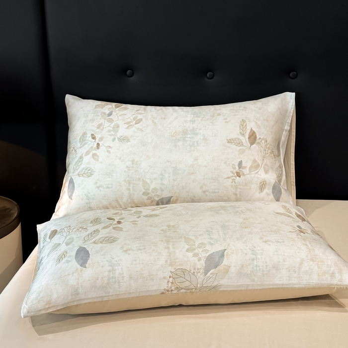 91家纺网 家纺一手货源 找家纺 慕晨 2025新款莱赛尔天丝数码印花四件套莱赛尔夏被四件套天丝夏凉被直播热款四件套 藏幽 香槟