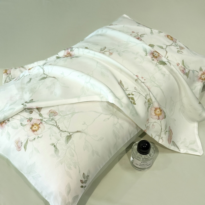 91家纺网 家纺一手货源 找家纺 慕晨 2025新款莱赛尔天丝数码印花四件套莱赛尔夏被四件套天丝夏凉被直播热款四件套 花漾 绿