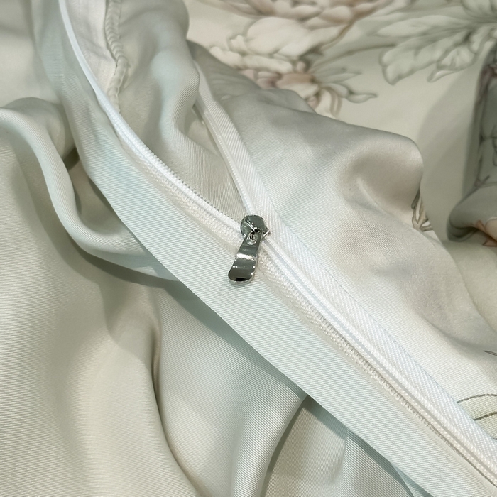 91家纺网 家纺一手货源 找家纺 慕晨 2025新款莱赛尔天丝数码印花四件套莱赛尔夏被四件套天丝夏凉被直播热款四件套 锦兮 绿