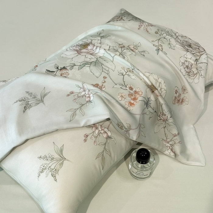 91家纺网 家纺一手货源 找家纺 慕晨 2025新款莱赛尔天丝数码印花四件套莱赛尔夏被四件套天丝夏凉被直播热款四件套 锦兮 绿