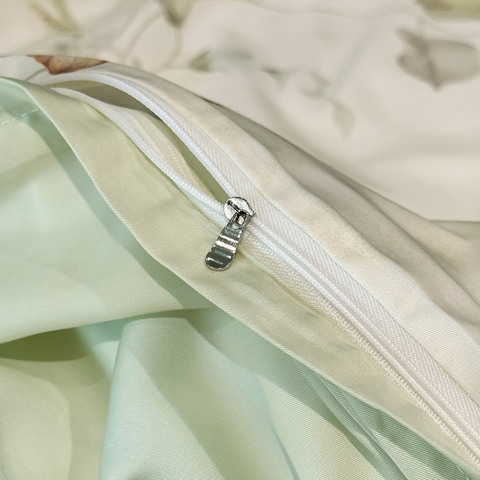 91家纺网 家纺一手货源 找家纺 慕晨 2025新款莱赛尔天丝数码印花四件套莱赛尔夏被四件套天丝夏凉被直播热款四件套 嫚熙 绿