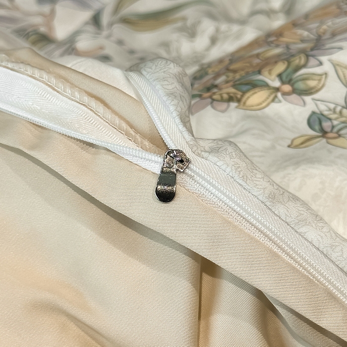 91家纺网 家纺一手货源 找家纺 慕晨 2025新款莱赛尔天丝数码印花四件套莱赛尔夏被四件套天丝夏凉被直播热款四件套 诺森 香槟