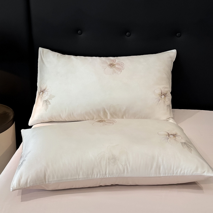 91家纺网 家纺一手货源 找家纺 慕晨 2025新款莱赛尔天丝数码印花四件套莱赛尔夏被四件套天丝夏凉被直播热款四件套 栖然 粉