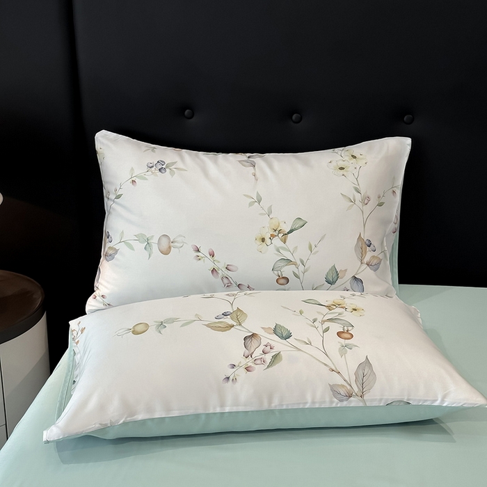 91家纺网 家纺一手货源 找家纺 慕晨 2025新款莱赛尔天丝数码印花四件套莱赛尔夏被四件套天丝夏凉被直播热款四件套 阡陌