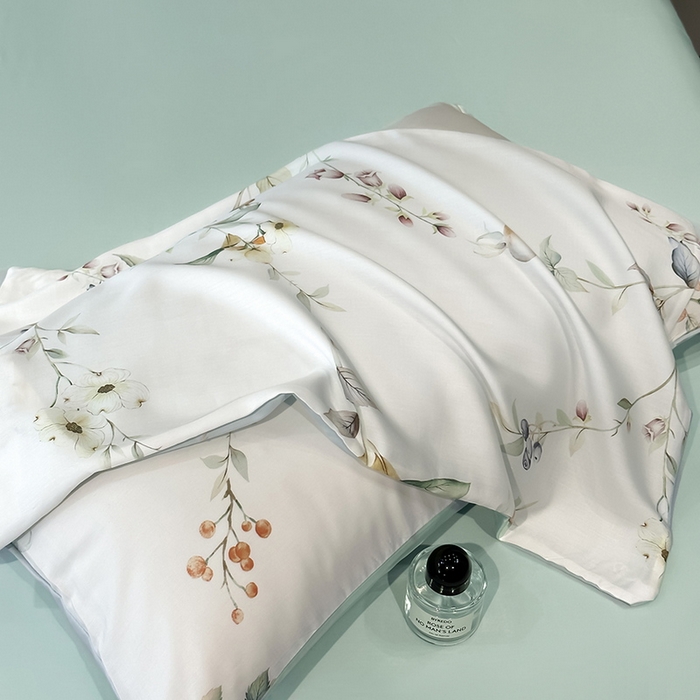 91家纺网 家纺一手货源 找家纺 慕晨 2025新款莱赛尔天丝数码印花四件套莱赛尔夏被四件套天丝夏凉被直播热款四件套 阡陌