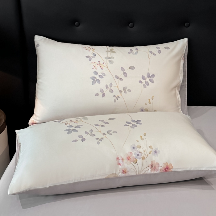 91家纺网 家纺一手货源 找家纺 慕晨 2025新款莱赛尔天丝数码印花四件套莱赛尔夏被四件套天丝夏凉被直播热款四件套 星逸