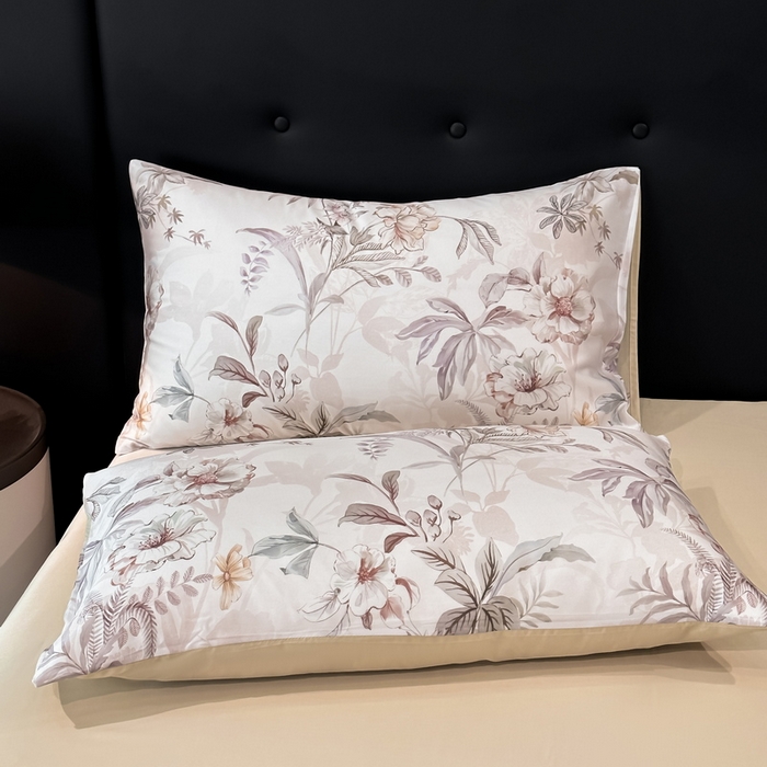 91家纺网 家纺一手货源 找家纺 慕晨 2025新款莱赛尔天丝数码印花四件套莱赛尔夏被四件套天丝夏凉被直播热款四件套 寻光 玉