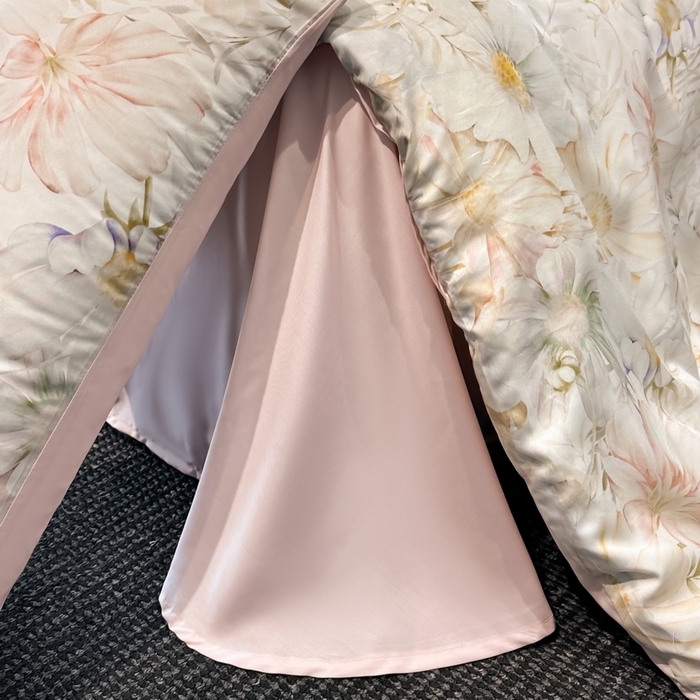 91家纺网 家纺一手货源 找家纺 慕晨 2025新款莱赛尔天丝数码印花四件套莱赛尔夏被四件套天丝夏凉被直播热款四件套 芷韵 玉