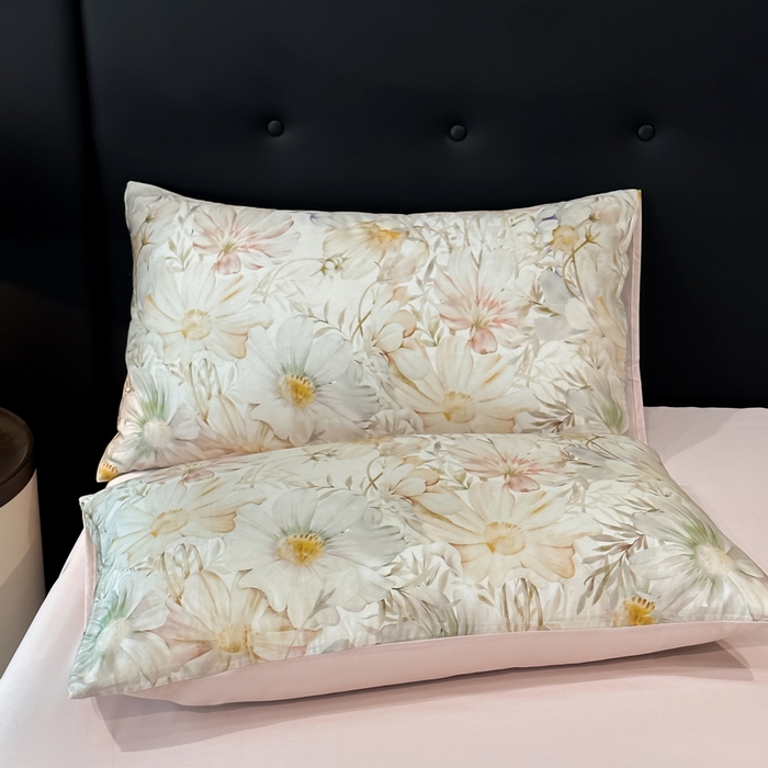 91家纺网 家纺一手货源 找家纺 慕晨 2025新款莱赛尔天丝数码印花四件套莱赛尔夏被四件套天丝夏凉被直播热款四件套 芷韵 玉