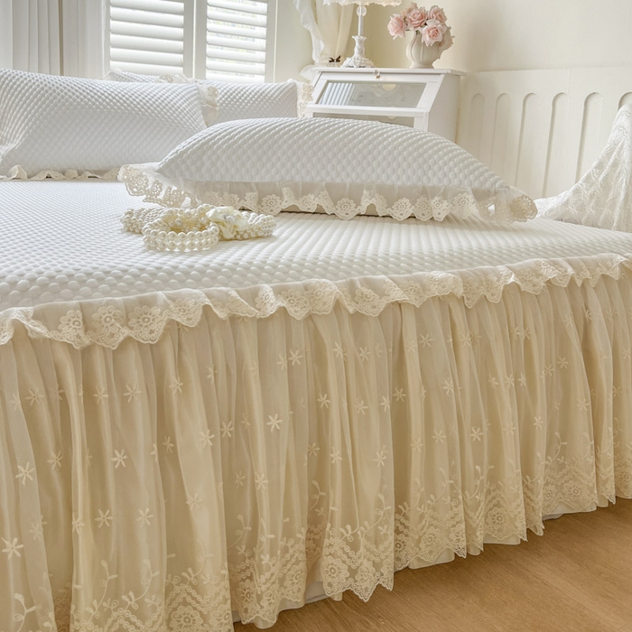 91家纺网 家纺一手货源 找家纺 恋尚 2025新款立体裸睡凉感冰豆豆席豆豆夏被夏凉被空调被四件套-伊米（控价265起） 伊米-米白