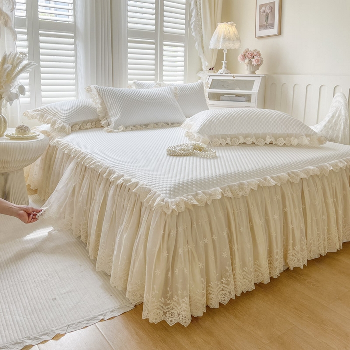 91家纺网 家纺一手货源 找家纺 恋尚 2025新款立体裸睡凉感冰豆豆席豆豆夏被夏凉被空调被四件套-伊米（控价265起） 伊米-米白