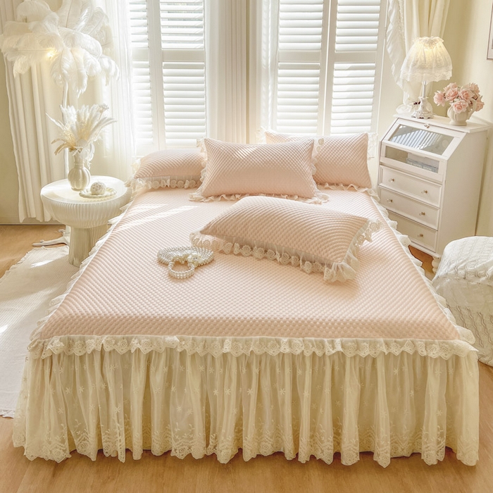 91家纺网 家纺一手货源 找家纺 恋尚 2025新款立体裸睡凉感冰豆豆席豆豆夏被夏凉被空调被四件套-伊米（控价265起） 伊米-清新玉