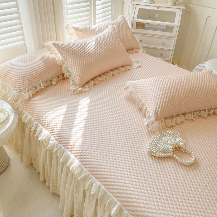 91家纺网 家纺一手货源 找家纺 恋尚 2025新款立体裸睡凉感冰豆豆席豆豆夏被夏凉被空调被四件套-伊米（控价265起） 伊米-清新玉