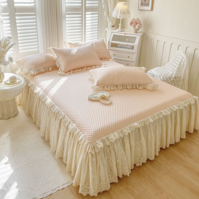 91家纺网 家纺一手货源 找家纺 恋尚 2025新款立体裸睡凉感冰豆豆席豆豆夏被夏凉被空调被四件套-伊米（控价265起） 伊米-清新玉