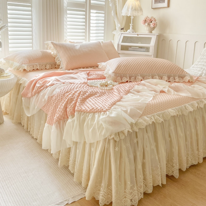 91家纺网 家纺一手货源 找家纺 恋尚 2025新款立体裸睡凉感冰豆豆席豆豆夏被夏凉被空调被四件套-伊米（控价265起） 伊米-清新玉