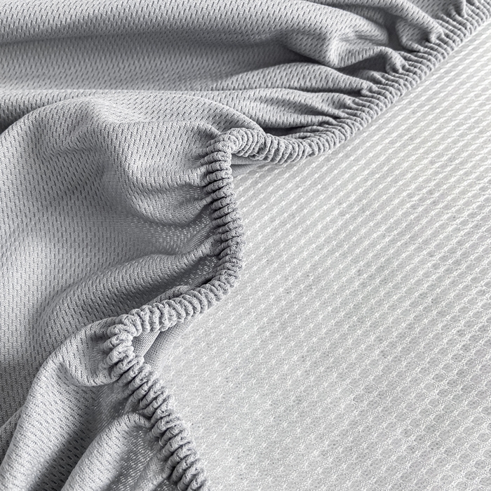 91家纺网 家纺一手货源 找家纺 慕梵家居 2025新款大版印花冰豆豆凉席席子床笠款三件套 爱家-灰