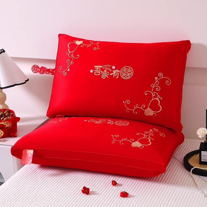木子晗 2025新款大红枕头婚庆枕芯结婚婚礼喜庆枕头枕芯 吾家有囍