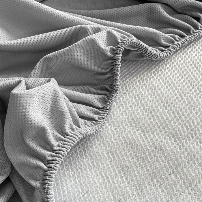 91家纺网 家纺一手货源 找家纺 慕梵家居 2025新款大版印花冰豆豆凉席席子床笠款三件套 可爱兔-绿