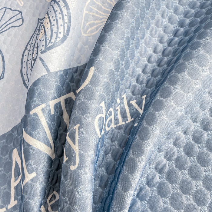 91家纺网 家纺一手货源 找家纺 慕梵家居 2025新款大版印花冰豆豆凉席席子三件套 芭蕉叶-灰