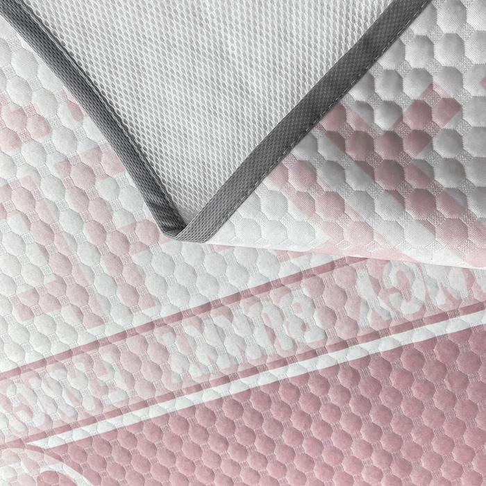 91家纺网 家纺一手货源 找家纺 慕梵家居 2025新款大版印花冰豆豆凉席席子三件套 大美兔-粉