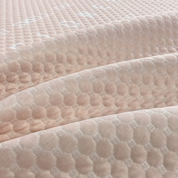 91家纺网 家纺一手货源 找家纺 慕梵家居 2025新款大版印花冰豆豆凉席席子三件套 繁花-粉