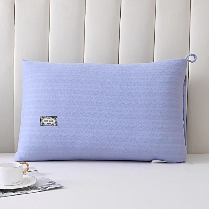 木子晗 2025新款热熔枕不塌陷枕头枕芯 蓝色低枕