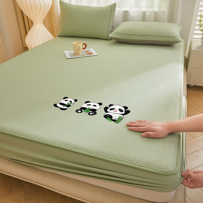 91家纺网 家纺一手货源 找家纺 （总）全季家居 2025新款A类乙纶PE家族系列刺绣凉豆豆席凉席席子