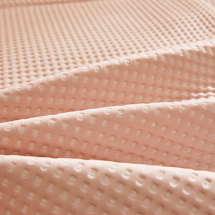 91家纺网 家纺一手货源 找家纺 全季家居 2025新款A类乙纶PE家族系列刺绣凉豆豆席凉席席子 快乐小熊-淡粉-床席款