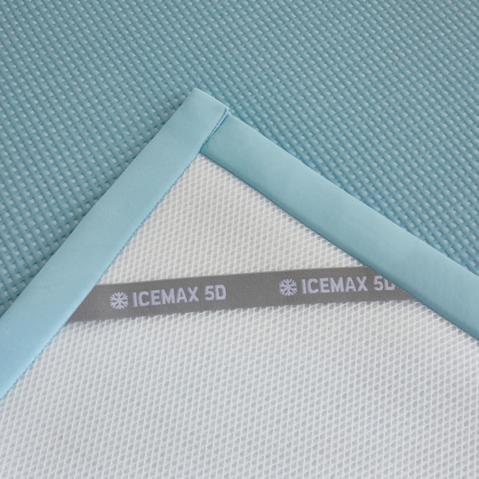 91家纺网 家纺一手货源 找家纺 全季家居 2025新款A类乙纶PE家族系列刺绣凉豆豆席凉席席子 快乐小熊-天蓝-床席款