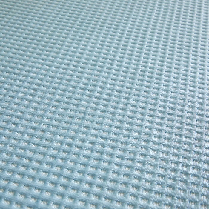 91家纺网 家纺一手货源 找家纺 全季家居 2025新款A类乙纶PE家族系列刺绣凉豆豆席凉席席子 快乐小熊-天蓝-床席款