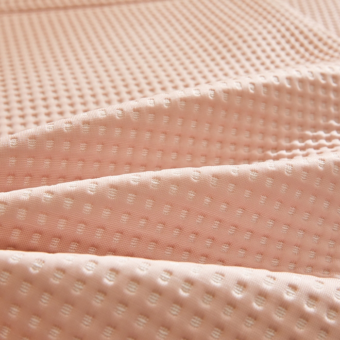 91家纺网 家纺一手货源 找家纺 全季家居 2025新款A类乙纶PE家族系列刺绣凉豆豆席凉席席子 熊猫家族-淡粉-床席款