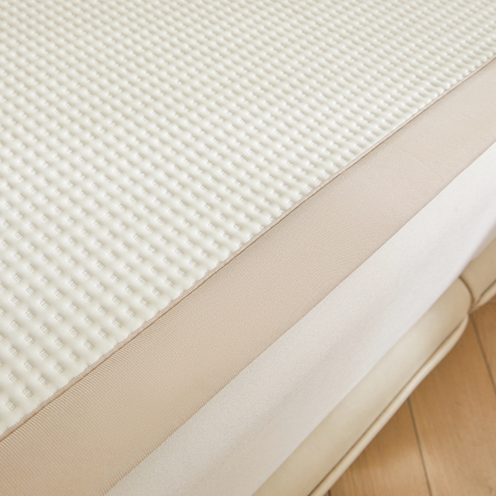 91家纺网 家纺一手货源 找家纺 全季家居 2025新款A类乙纶PE家族系列刺绣凉豆豆席凉席席子 熊猫家族-米黄-床席款