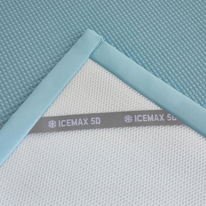 91家纺网 家纺一手货源 找家纺 全季家居 2025新款A类乙纶PE家族系列刺绣凉豆豆席凉席席子 熊猫家族-天蓝-床席款