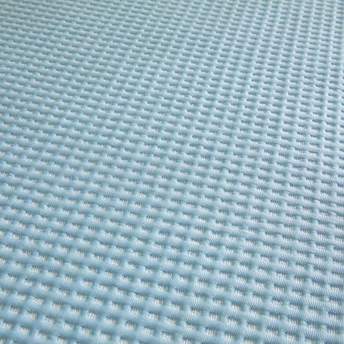 91家纺网 家纺一手货源 找家纺 全季家居 2025新款A类乙纶PE家族系列刺绣凉豆豆席凉席席子 熊猫家族-天蓝-床席款