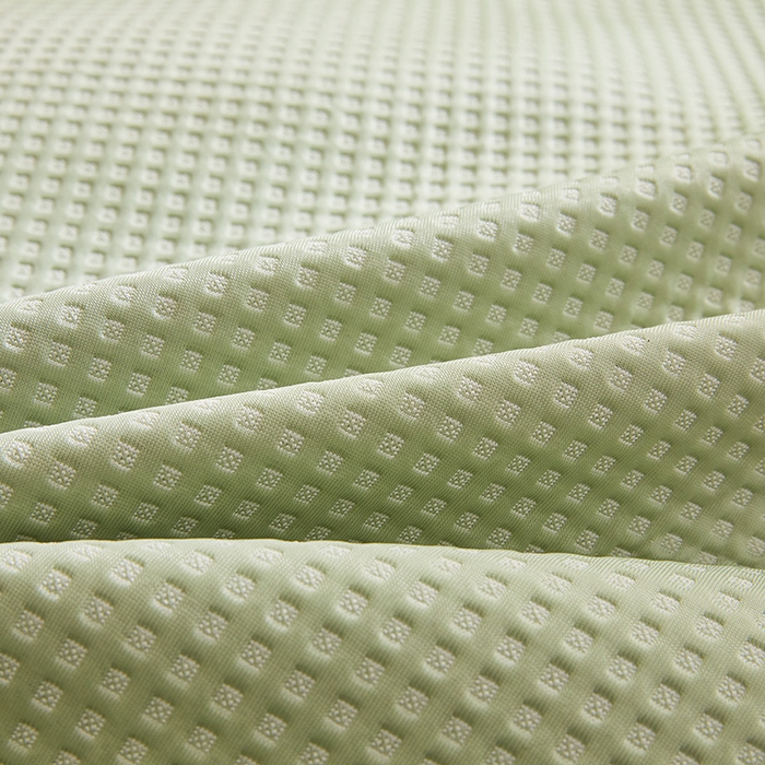 91家纺网 家纺一手货源 找家纺 全季家居 2025新款A类乙纶PE家族系列刺绣凉豆豆席凉席席子 熊猫家族-水绿-床笠款