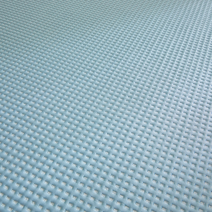 91家纺网 家纺一手货源 找家纺 全季家居 2025新款A类乙纶PE家族系列刺绣凉豆豆席凉席席子 熊猫家族-天蓝-床笠款