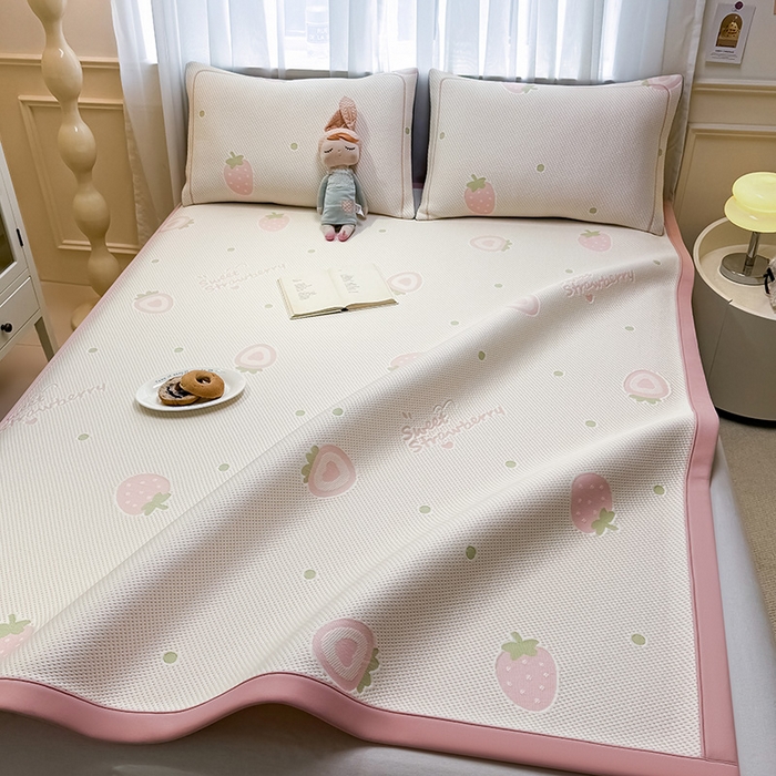 91家纺网 家纺一手货源 找家纺 （总）全季家居 2025新款A类乙纶PE卡通系列凉豆豆席凉席席子