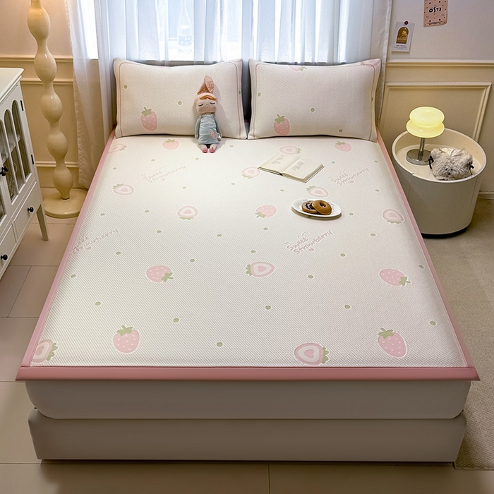 91家纺网 家纺一手货源 找家纺 （总）全季家居 2025新款A类乙纶PE卡通系列凉豆豆席凉席席子