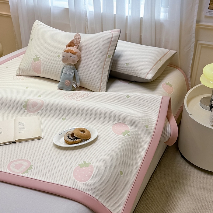 91家纺网 家纺一手货源 找家纺 （总）全季家居 2025新款A类乙纶PE卡通系列凉豆豆席凉席席子