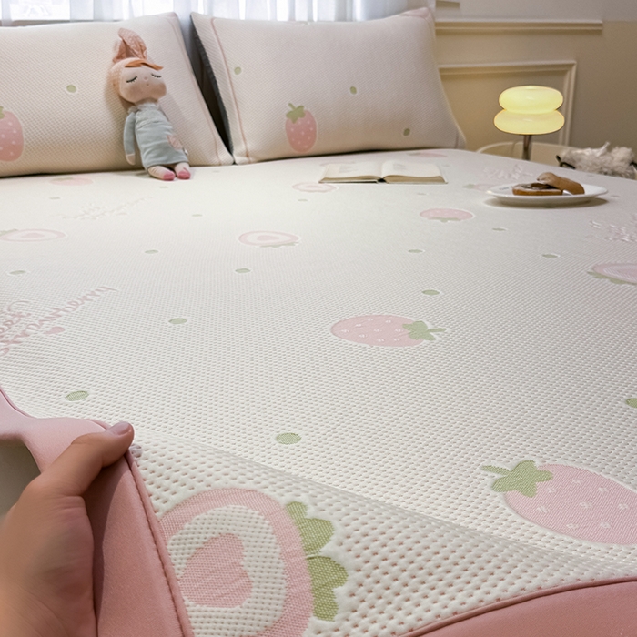 91家纺网 家纺一手货源 找家纺 （总）全季家居 2025新款A类乙纶PE卡通系列凉豆豆席凉席席子